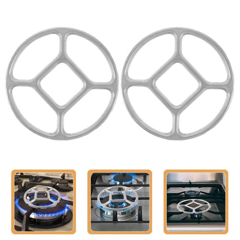 2Pcs Non Slip Alloy Pot Stand For Gas Stove Heat Resistant Wok Support Rack - Image 3