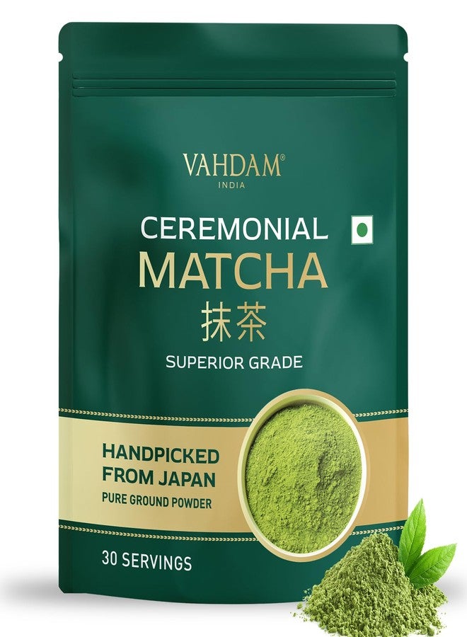 VAHDAM Ceremonial Matcha Tea – Authentic Matcha Tea Powder from Japan |Superior Grade Matcha | Ultra-Fine & Velvety | No Bitterness, Fresh Aroma | 30g - Image 1
