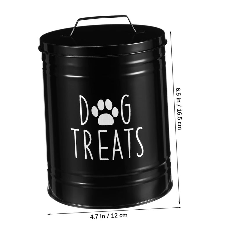 Airtight Dog Food Storage Container With Lid Easy Clean Iron Bucket Black - Image 3