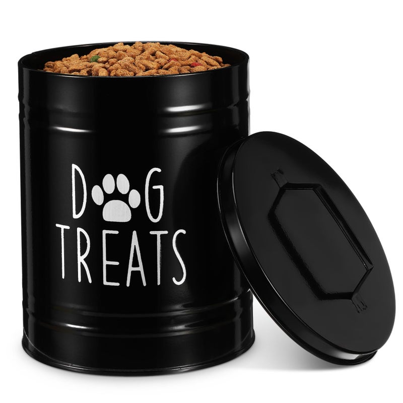 Airtight Dog Food Storage Container With Lid Easy Clean Iron Bucket Black - Image 2