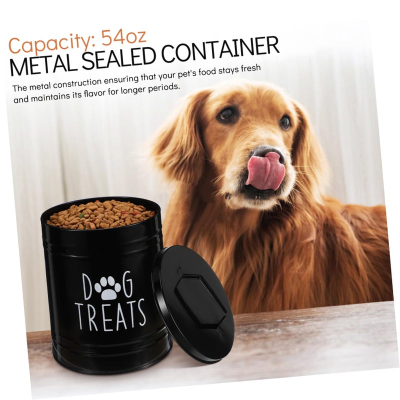 Airtight Dog Food Storage Container With Lid Easy Clean Iron Bucket Black - Image 4
