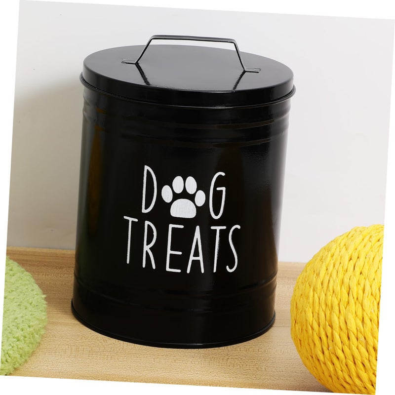 Airtight Dog Food Storage Container With Lid Easy Clean Iron Bucket Black - Image 5