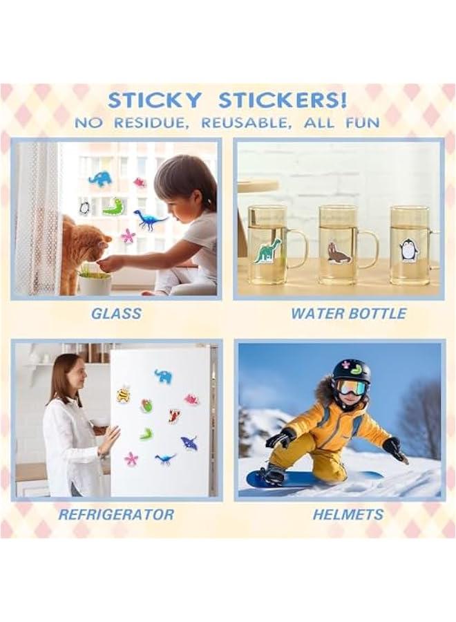 FYLX 4  Sticker Books for Kids 3D Puffy Stickers Books 126  Cute Waterproof Stickers Perfect for Kids Boy and Girl Travel Learning  Animals Dinosaurs Insects Ocean Animals) - Image 5
