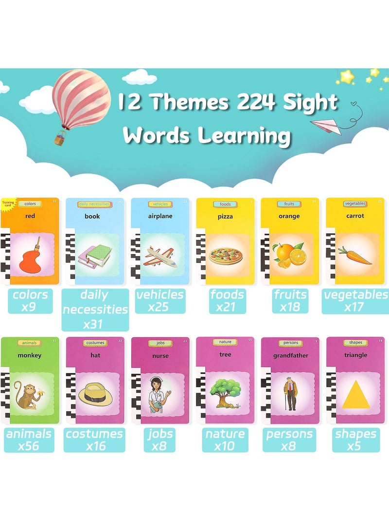 Talking Flash Cards for Toddler 1 2 3 4 Year Olds, Language Learning Toys, Pocket Speech Therapy Toys, Autism Toys, Montessori Toys with 224 Words, Children's Sensory Learning Educational Gifts - Image 2