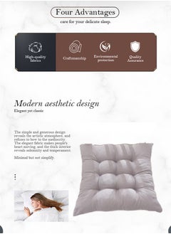 Reelyo Chair Cushion with Ties Ultra Soft Warm Floor Cushion for Kids Reading Nook Comfortable Square Seat Cushion for Adult 40 x 40 CM  - Image 4