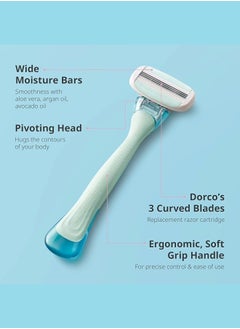DORCO Dorco Eve 3 (Handle + 2 Blades) Original Imported  - Image 3