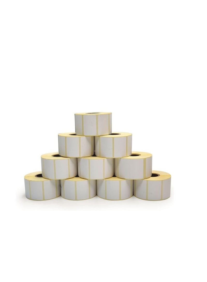 Office Maker 10-Piece Barcode Label Roll White Model Number : Barcode Labels 50.8mm x 25.4mm TTR 10 Pieces - Image 2