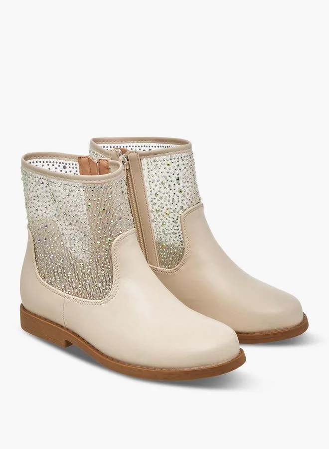 Celeste Girls Embellished High Cut Boots