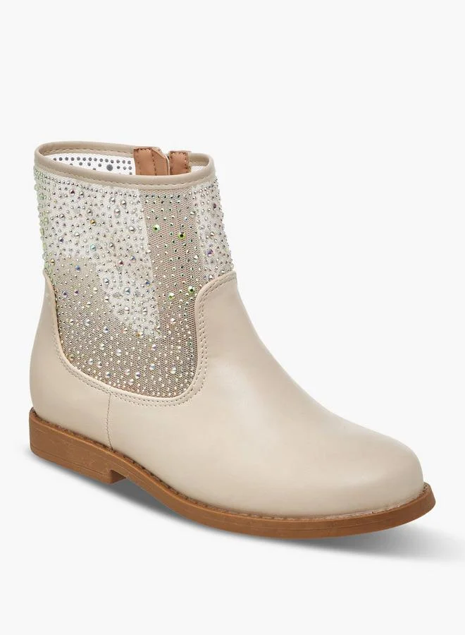 Celeste Girls Embellished High Cut Boots