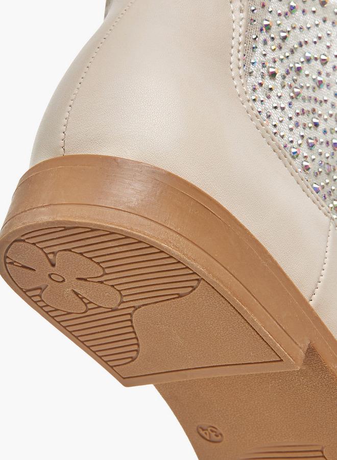 Celeste Girls Embellished High Cut Boots - Image 5