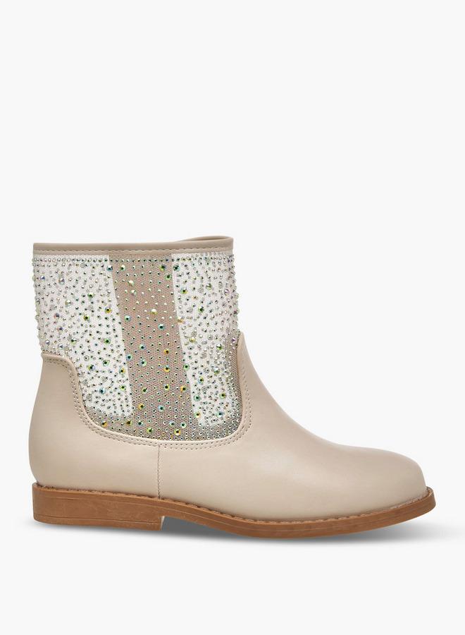 Celeste Girls Embellished High Cut Boots - Image 1