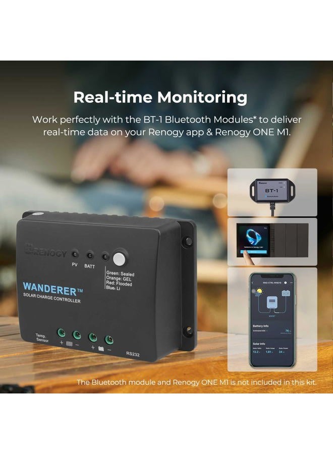 Renogy 【New Upgrades】 Renogy 200 Watt Solar Panel Kit 12 Volt N-Type Starter Kit with 2 Pcs 100W Solar Panel and 30A PWM Charge Controller for RV, Boats, Trailer, Camper, Marine,Off-Grid System - Image 5