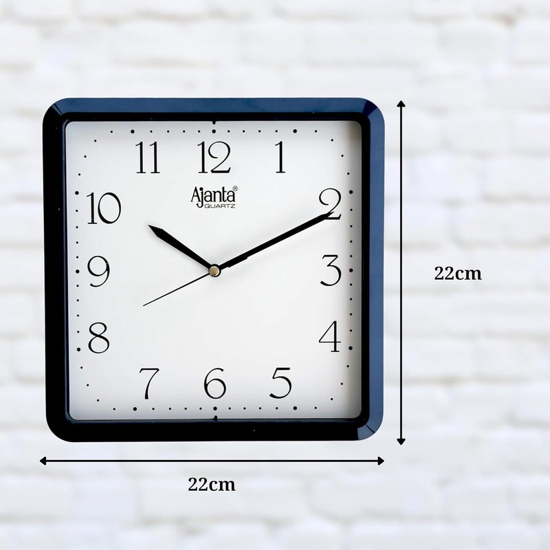 Ajanta Plastic Step Movement Wall Clock (Blue, 9 Inch) - Analog - Image 2