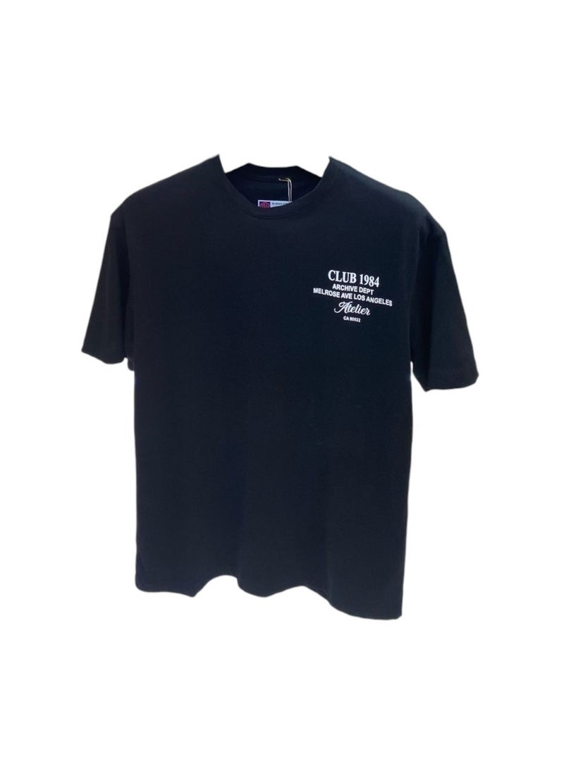 BLUE MAX COTTON Men's Round T-shirt printed - Image 1