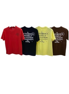 BLUE MAX COTTON Men's Round T-shirt printed  - Image 3