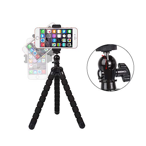 Ruittos Phone Mini Tripod, Ruittos Premium Flexible Mobile Phone Tripod Stand Compatible with iPhone Samsung Go Pro, Small Digital Camera, Black - Image 3
