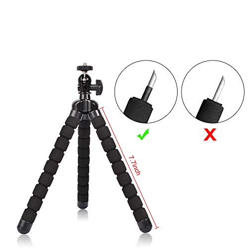 Ruittos Phone Mini Tripod, Ruittos Premium Flexible Mobile Phone Tripod Stand Compatible with iPhone Samsung Go Pro, Small Digital Camera, Black - Image 2