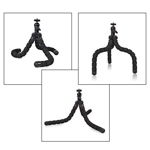 Ruittos Phone Mini Tripod, Ruittos Premium Flexible Mobile Phone Tripod Stand Compatible with iPhone Samsung Go Pro, Small Digital Camera, Black - Image 5