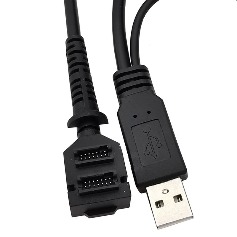 كابل الماسح الضوئي المزدوج 14 سنًا DC5521 أنثى إلى USB 2.0 بطول 200 سم دقيق لـ VX805 VX820 كابل ماسح ضوئي ثابت ومتسق - Image 5