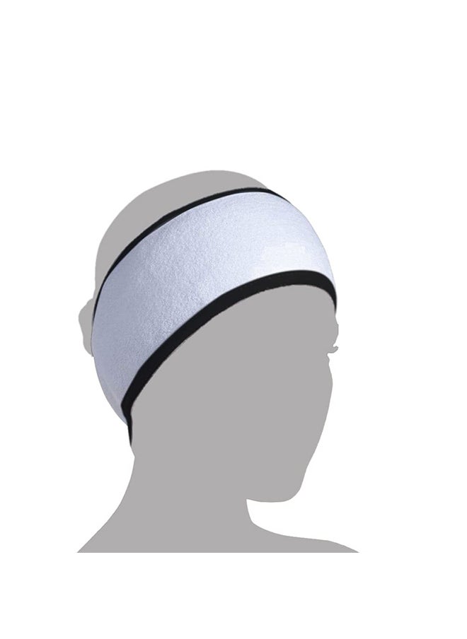Wownect Microfiber Facial Headband Make up Hair Band StretchTowel for Sports Yoga Gym Band - White  - Image 1