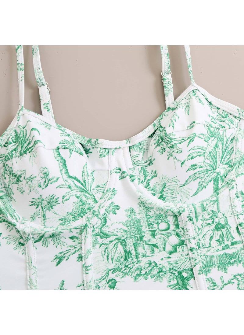 General - Women's 2-Piece Swimsuit Chiffon Skirt Style Swimsuit Fashionable Swimsuit Birthday Gift Swimsuit Party Best Gift - Image 1
