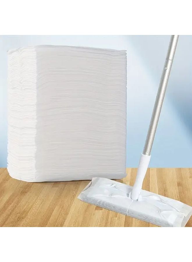 100 Pcs Electrostatic Dry Sweeping Cloths Disposable Dust Free Paper Wet and Dry for Floor Cleaning - Image 1