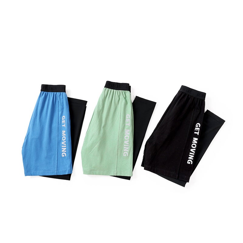 Korean Style New Children'S Sports Trousers Big Children'S Quick-Drying Ice Silk Fake Two-Piece Anti-Mosquito Pants Boys Pants - Image 3