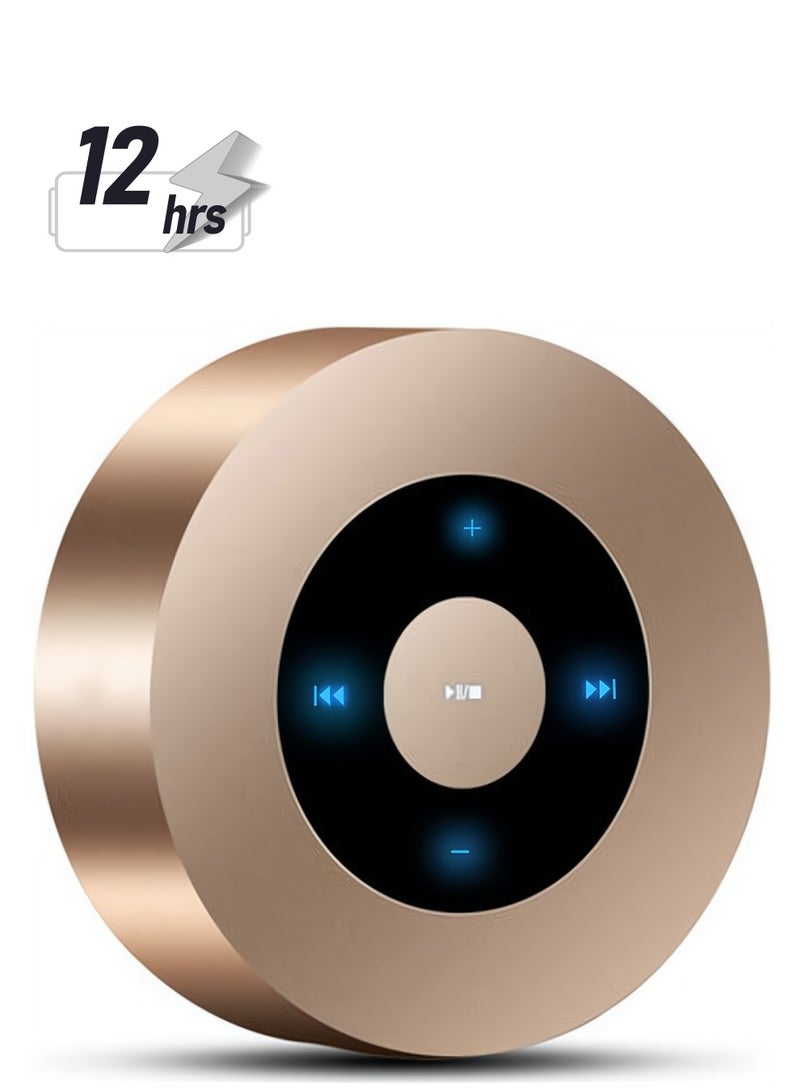 KASTWAVE Gold Smart Touch Wireless Speaker Small Bluetooth Speaker with Portable Waterproof Case High-Def Sound Fast Recharge - Image 1