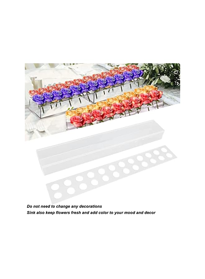 The Bros Acrylic Flower Vase,Unique,Acrylic Vase Acrylic Flower Vase Clear Acrylic Floral Centerpiece Votive Box for Table Decoration (24 Holes) - Image 3