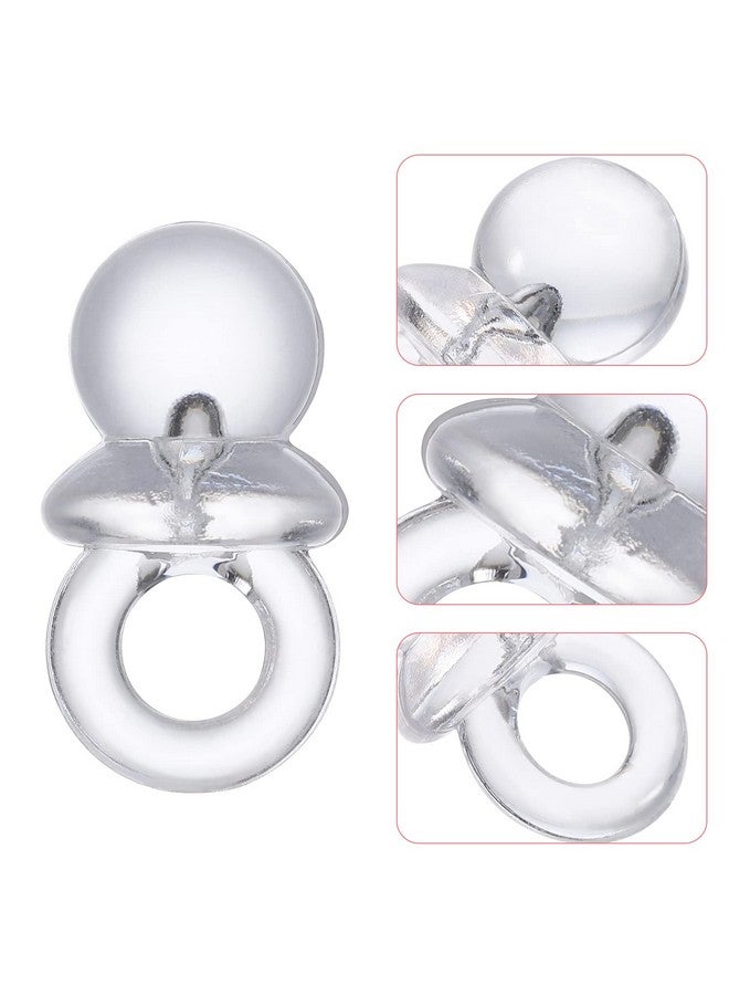 Exceart 50pcs Mini Acrylic Baby Pacifiers Clear Table Scatter Confetti Decorations for Boys and Girls Baby Shower Party Favor Decoration - Image 5