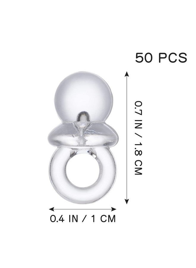 Exceart 50pcs Mini Acrylic Baby Pacifiers Clear Table Scatter Confetti Decorations for Boys and Girls Baby Shower Party Favor Decoration - Image 4