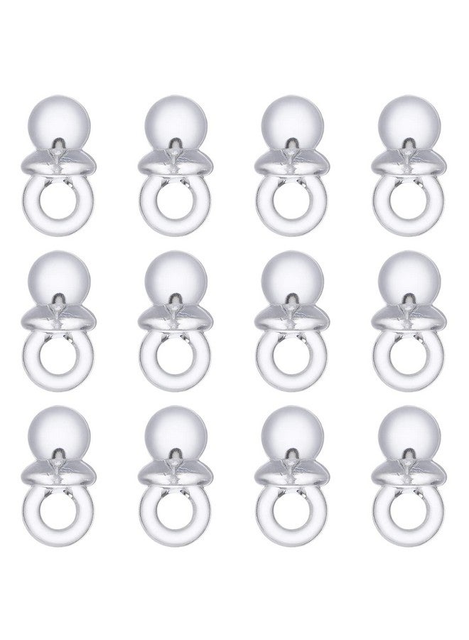 Exceart 50pcs Mini Acrylic Baby Pacifiers Clear Table Scatter Confetti Decorations for Boys and Girls Baby Shower Party Favor Decoration - Image 2