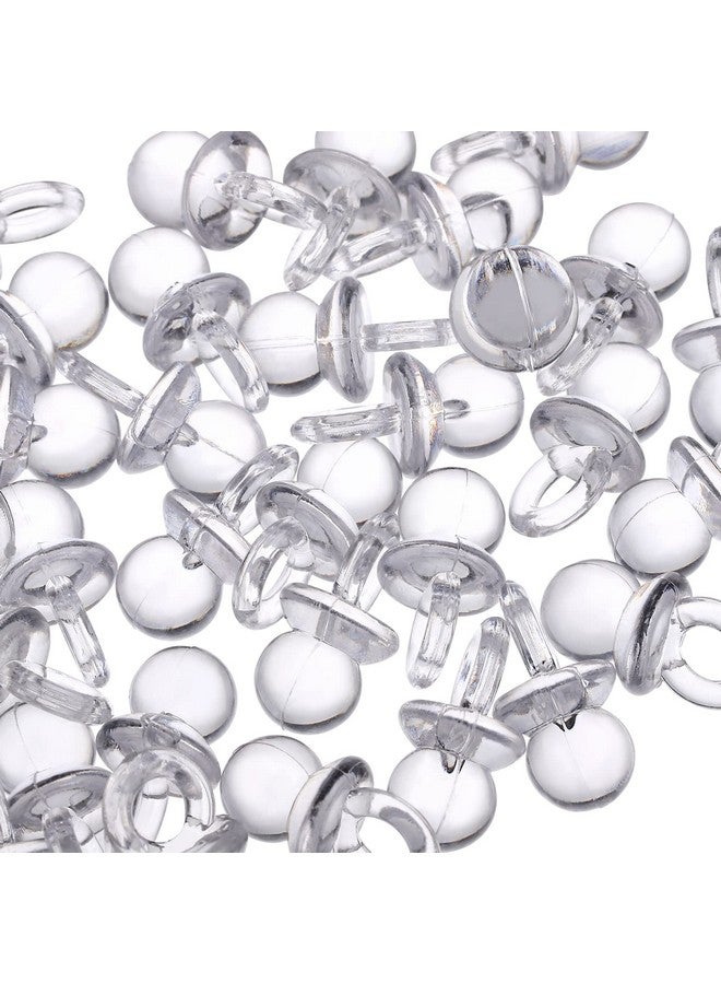 Exceart 50pcs Mini Acrylic Baby Pacifiers Clear Table Scatter Confetti Decorations for Boys and Girls Baby Shower Party Favor Decoration - Image 3