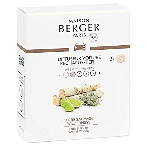 Maison Berger Set of 2 Ceramic Pods for Refillable Car Air Freshener Vent Clip Diffuser - 4/6 Weeks Diffusion Time - Maison Berger Fragrance and Scent - Wilderness - Made in France - Image 5