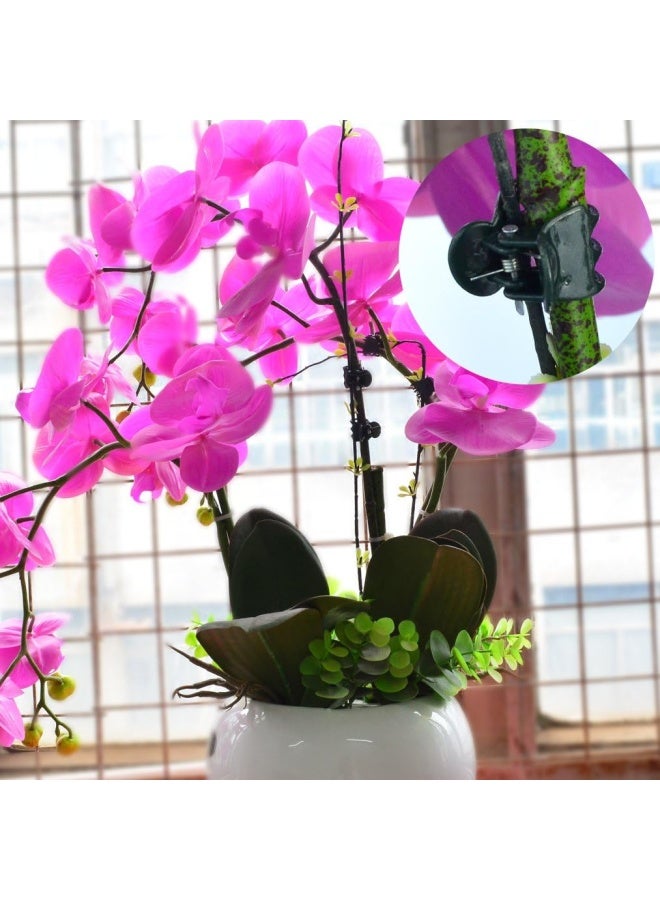 baotongle Baotongle 100 Pieces Plant Clips, Orchid Clips Plant Orchid Support Clips Flower And Vine Clips For Supporting Stems Vines Grow Upright Dark Green  - Image 3