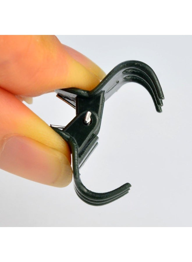 baotongle Baotongle 100 Pieces Plant Clips, Orchid Clips Plant Orchid Support Clips Flower And Vine Clips For Supporting Stems Vines Grow Upright Dark Green  - Image 4
