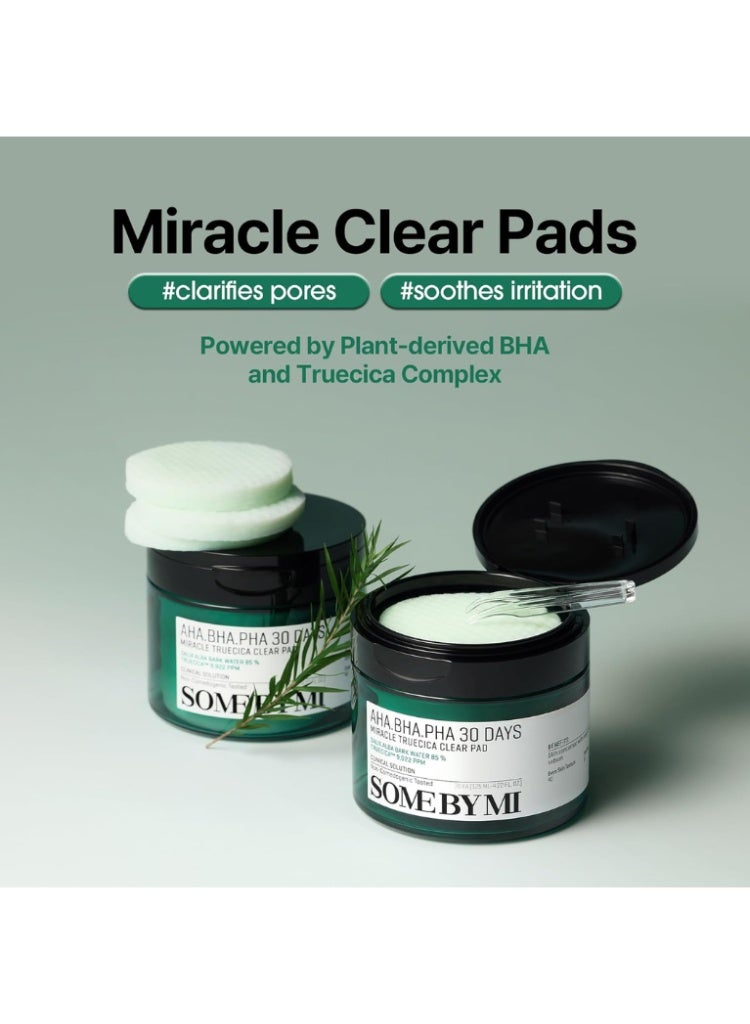 Some By Mi AHA BHA PHA 30 Days Miracle Truecica Clear Pad 70 Pads – Acne & Blemish Exfoliating Toner Pads for Oily Skin 125mlCount - Image 2
