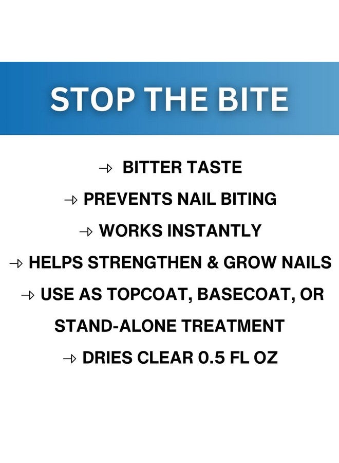 Onyx Professional Stop The Bite Nail Biting Deterrent Polish 0.5 Fl Oz - Helps Nails Grow & Can Be Used As A Top Or Base Coat  - Image 2