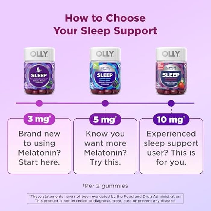 OLLY Sleep Gummy, 3mg Melatonin, L-Theanine, Chamomile, Lemon Balm, Sleep Aid, BlackBerry, 90 Count - Image 5