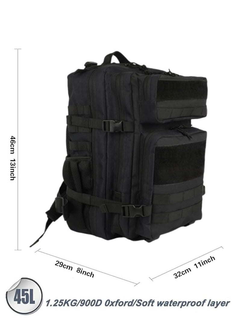 DMG TECH Hiking Backpack 45L Waterproof Large Pack Hiking Camping Work Bag Backpack with Water Pouches  - Image 1