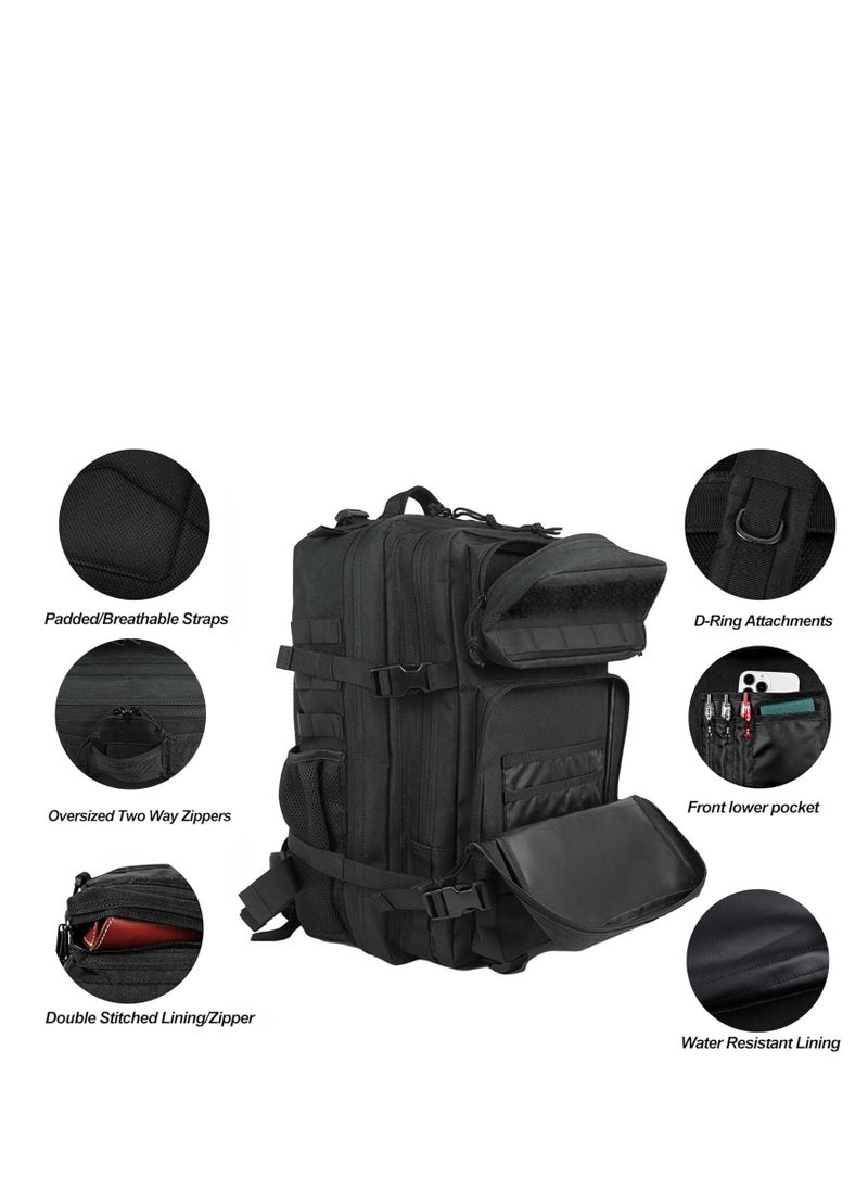 DMG TECH Hiking Backpack 45L Waterproof Large Pack Hiking Camping Work Bag Backpack with Water Pouches  - Image 3