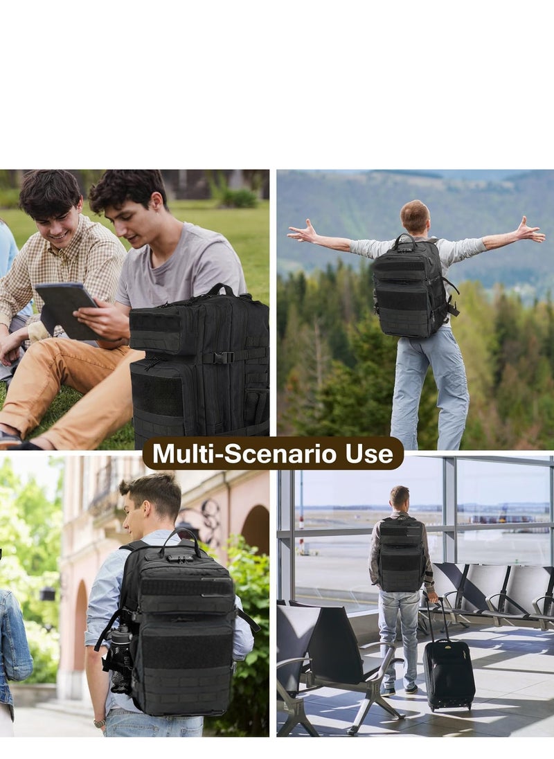 DMG TECH Hiking Backpack 45L Waterproof Large Pack Hiking Camping Work Bag Backpack with Water Pouches  - Image 4