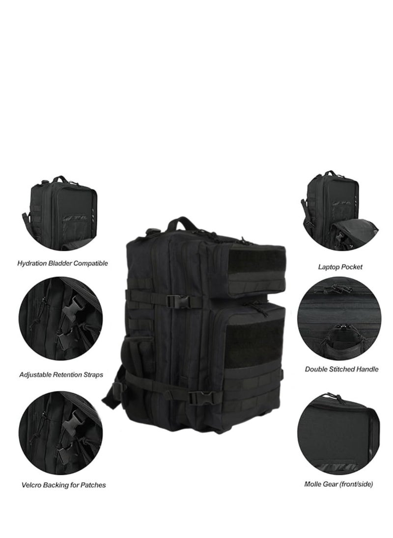 DMG TECH Hiking Backpack 45L Waterproof Large Pack Hiking Camping Work Bag Backpack with Water Pouches  - Image 5