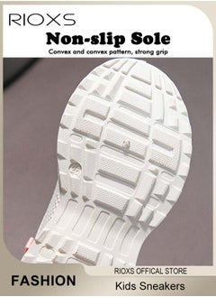 RIOXS Kids' Sneakers, Toddler Boys Girls Sports Shoes, Lightweight Running Shoes, Fashion Athletic Casual Shoes, Cozy Breathable Tennis Shoes, Walking Sneakers With Velcro, Non-slip Shoes For Little Kids  - Image 5