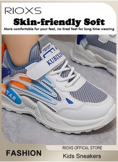 RIOXS Kids' Sneakers, Toddler Boys Girls Sports Shoes, Lightweight Running Shoes, Fashion Athletic Casual Shoes, Cozy Breathable Tennis Shoes, Walking Sneakers With Velcro, Non-slip Shoes For Little Kids  - Image 3