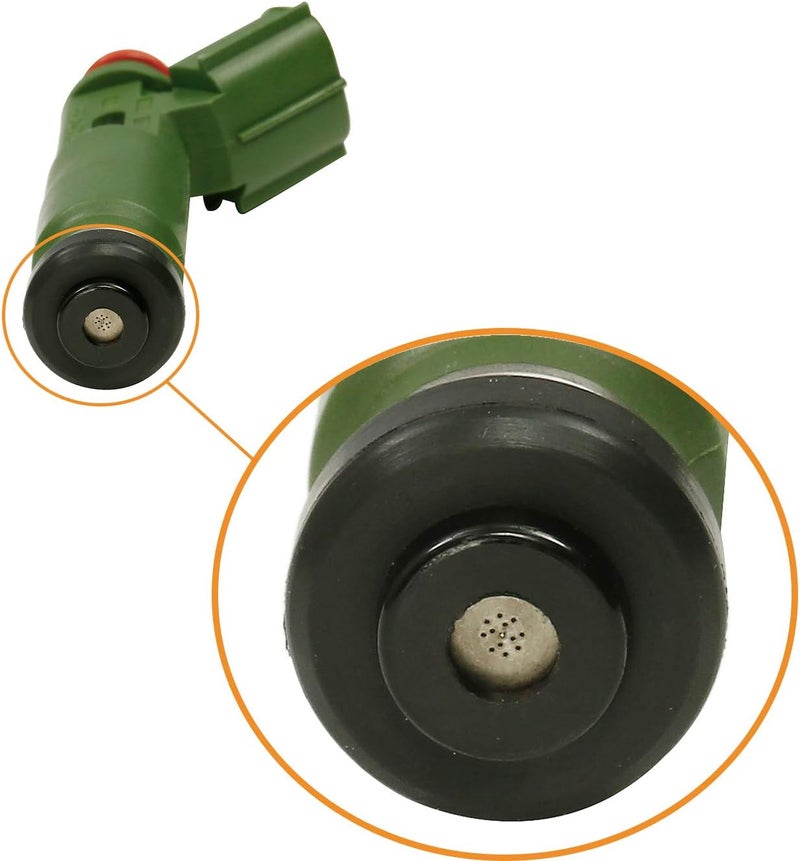 Gledewen Fuel Injector 12 Holes 4Pcs | 1.8L L4 Gas DOHC | for 2000-2005 Toyota Celica MR2 Spyder 2000-2004 Corolla 03-06 Matrix, 00-02 Chevy Prizm, 03-06 Pontiac Vibe | Replace# 23250-0D040 23250-22040 FJ415 - Image 5