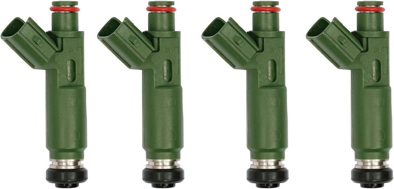Gledewen Fuel Injector 12 Holes 4Pcs | 1.8L L4 Gas DOHC | for 2000-2005 Toyota Celica MR2 Spyder 2000-2004 Corolla 03-06 Matrix, 00-02 Chevy Prizm, 03-06 Pontiac Vibe | Replace# 23250-0D040 23250-22040 FJ415 - Image 1