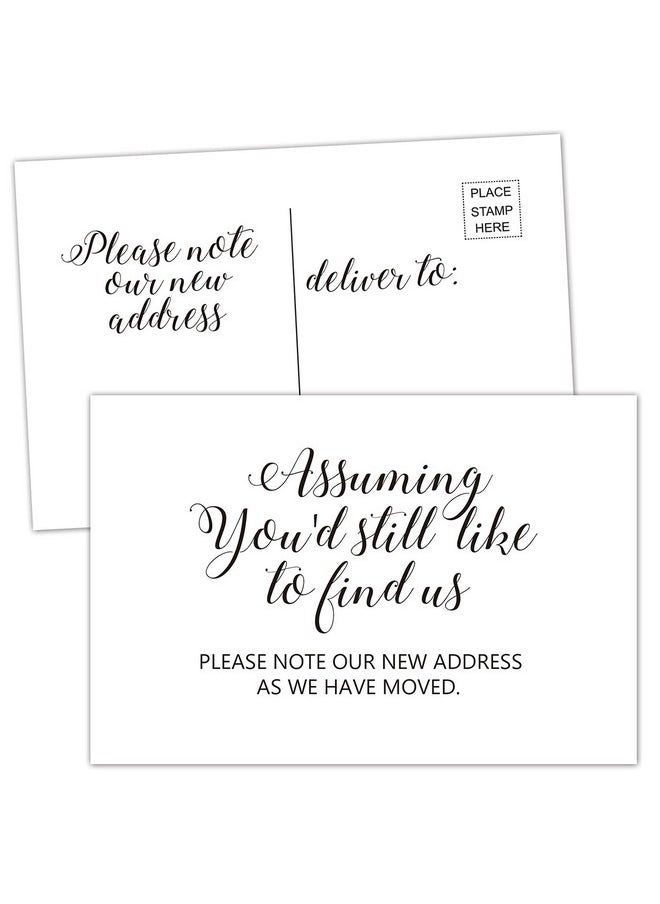 EKSPLODI Moving Announcement Postcards, We've Moved Postcards, Assuming You'd Still Like To Find Us Cards, Change of New Address Moving Announcements, House Warming Gifts, Pack of 50, 4x6 Inch  - Image 1