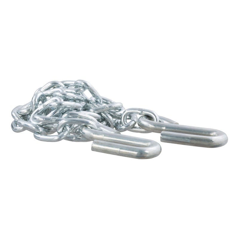 CURT 80010 48Inch Trailer Safety Chain with 38In SHooks 2000 lbs Break Strength