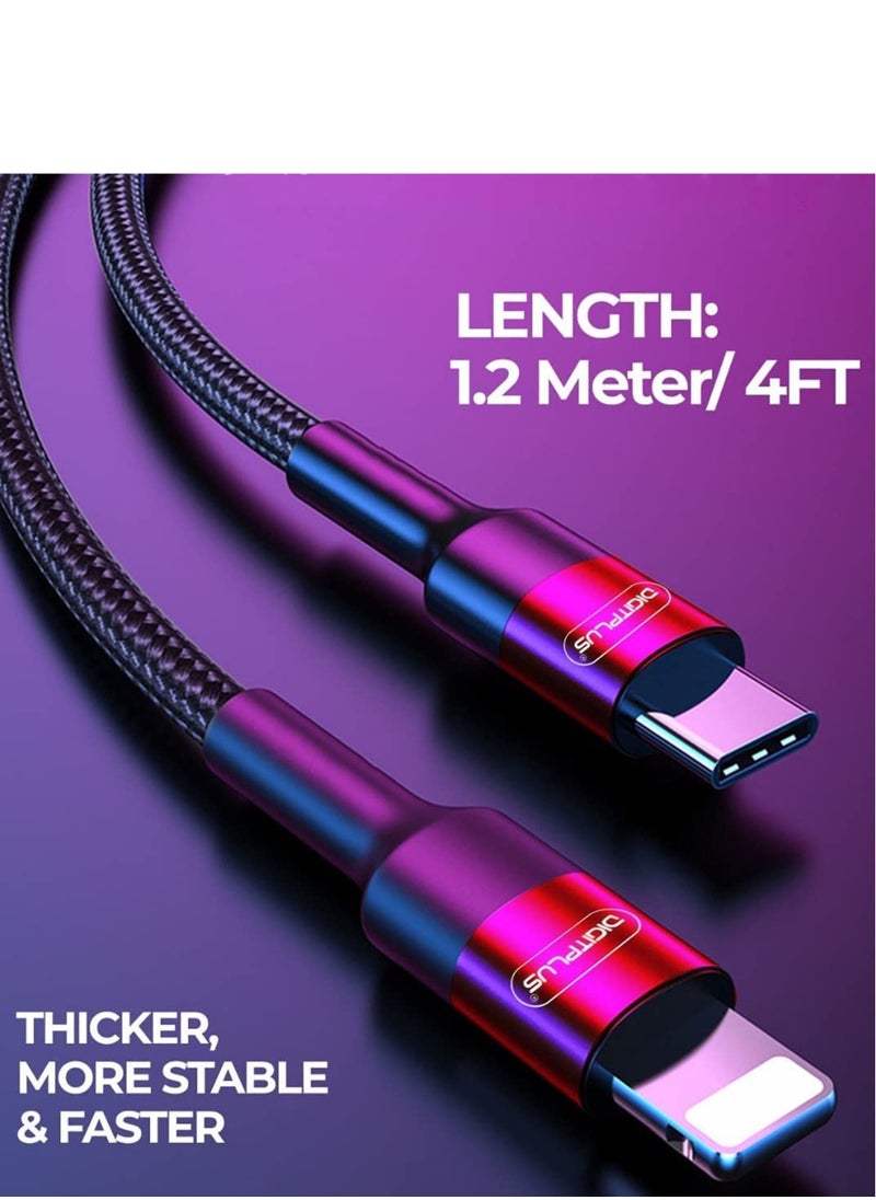 ELTRAZONE Digit plus type c charger cable for iPhone fast charging cable 3A output 1.2 Meters 4FT durable cable compatible with iPhone devices iPad upgradable update 12000 swing test  - Image 1